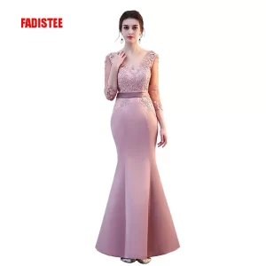 Customized FADISTEE New Arrival Elegant Party Mermaid Prom Dress Evening Dress Vestido De Festa Gown Lace Sexy Satin Long Formal