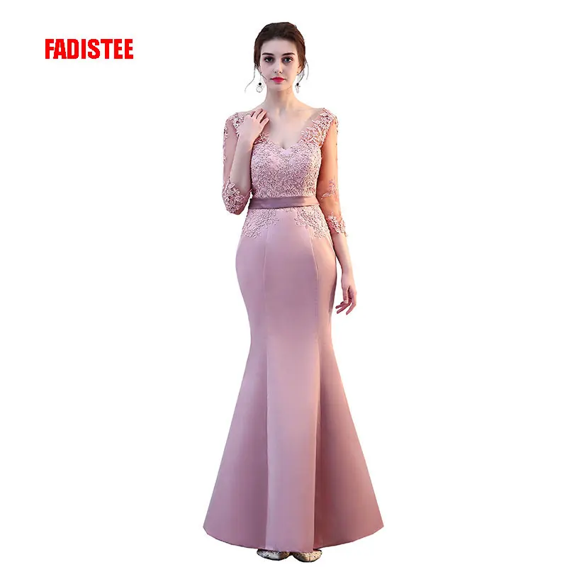 Customized FADISTEE New Arrival Elegant Party Mermaid Prom Dress Evening Dress Vestido De Festa Gown Lace Sexy Satin Long Formal